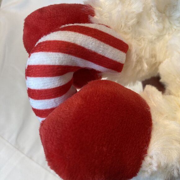 Multipet Sock-Face Lamb Chop Dog Toy w/Candy Cane Holiday Plush Soft Cute - Picture 12 of 16